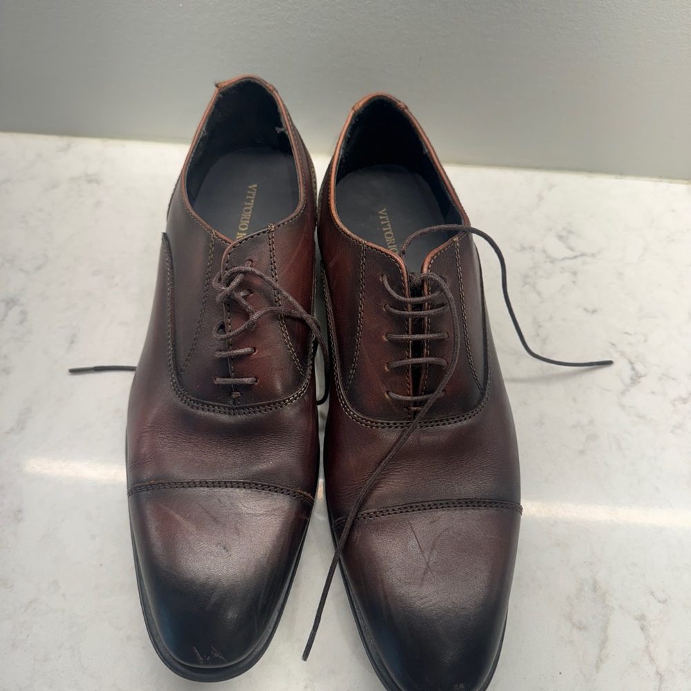 Vittorio Dark Brown Leather Oxfords